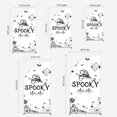 Lofaris Halloween One Spooky Dude Birthday Half Moon Arch Backdrop