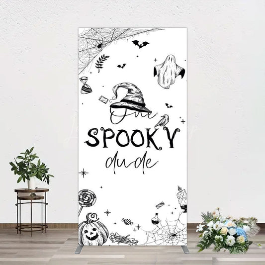Lofaris Halloween One Spooky Dude Birthday Rectangle Backdrop