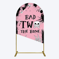 Lofaris Halloween Pink Ghost Bad Two The Bone Arch Backdrop