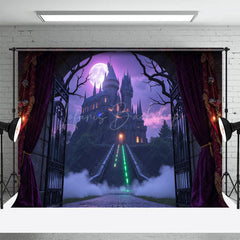 Lofaris Halloween Scary Castle Gate Cake Smash Photo Backdrop