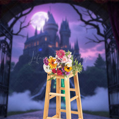 Lofaris Halloween Scary Castle Gate Cake Smash Photo Backdrop