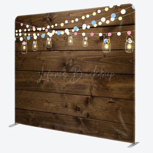 Lofaris Hanging Lamp Vintage Wooden Tension Fabric Backdrop