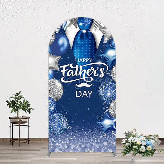 Lofaris Happy Fathers Day Suit With Balloons Arch Backdrop