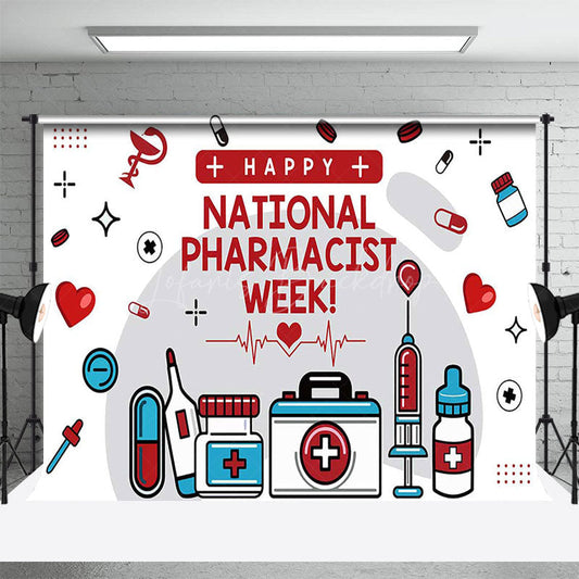 Lofaris Happy Pharmacy Week Appreciate All Cartoon Backdrop