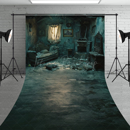 Lofaris Haunted Abandoned Bedroom Sweep Backdrop Derelict Interior for Horror Photos Post-Apocalyptic Room Scene