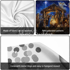Lofaris Holy Family Nativity Scene Christmas Garage Door Banner with Angels and Wise Men Religious Holiday Decor