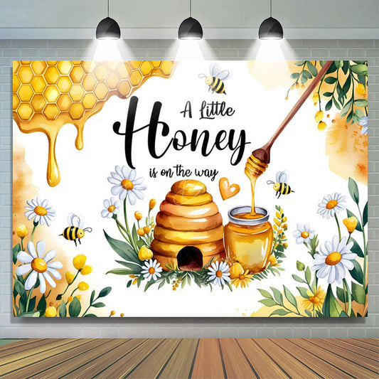 Lofaris Honey Bee Is On The Way Sweet Baby Shower Backdrop
