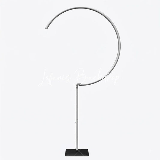 Lofaris Hoop Balloon Circle Loop Stand for Party Question Mark Half Shape Gender Reveal Decor Frame