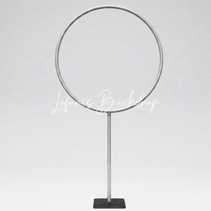 Lofaris Hoop Balloon Circle Loop Stand for Party Question Mark Half Shape Gender Reveal Decor Frame