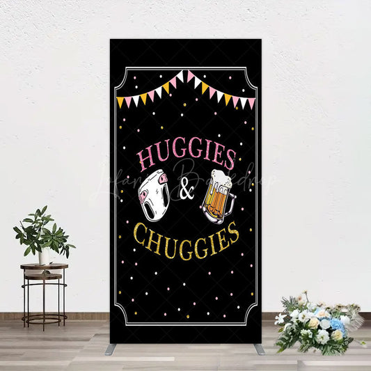 Lofaris Huggies And Chuggies Cute Baby Shower Rectangle Backdrop