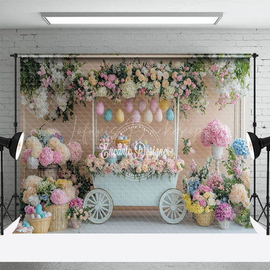 Lofaris Hydrangea Floral Trolley Spring Easter Backdrop