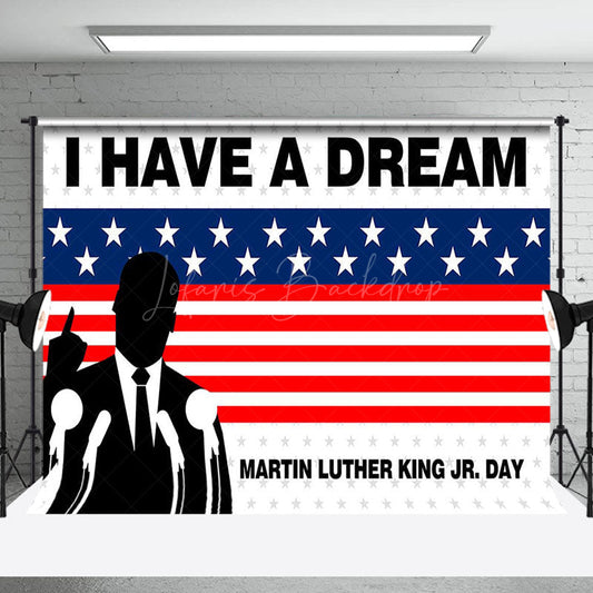 Lofaris I Have A Dream Usa Flag Speech Happy Mlk Day Backdrop