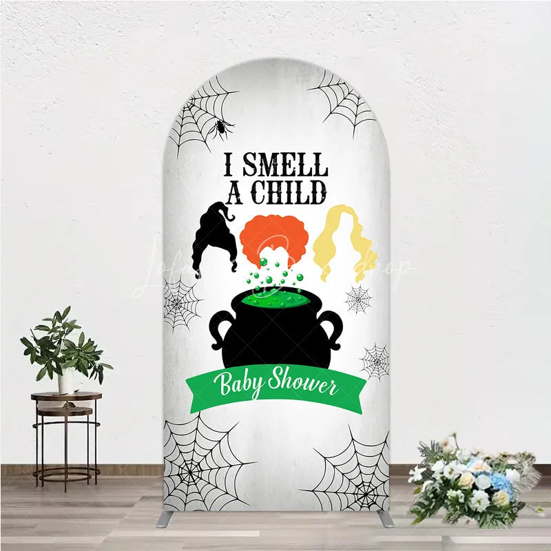 Lofaris I Smell a Child Halloween Baby Shower Arch Backdrop Hocus Pocus Inspired Witch Sisters A is Brewing Decor