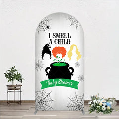Lofaris I Smell a Child Halloween Baby Shower Arch Backdrop Hocus Pocus Inspired Witch Sisters A is Brewing Decor