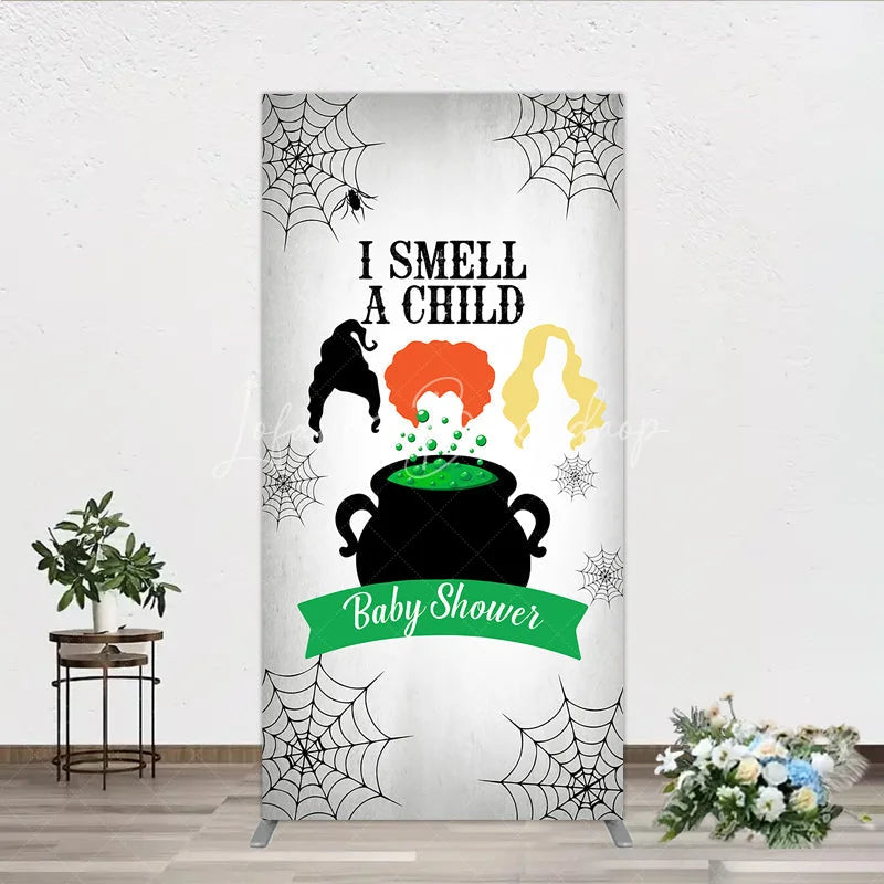 Lofaris I Smell a Child Halloween Baby Shower Rectangle Backdrop Hocus Pocus Inspired Witch Sisters A is Brewing Decor