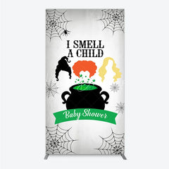 Lofaris I Smell a Child Halloween Baby Shower Rectangle Backdrop Hocus Pocus Inspired Witch Sisters A is Brewing Decor