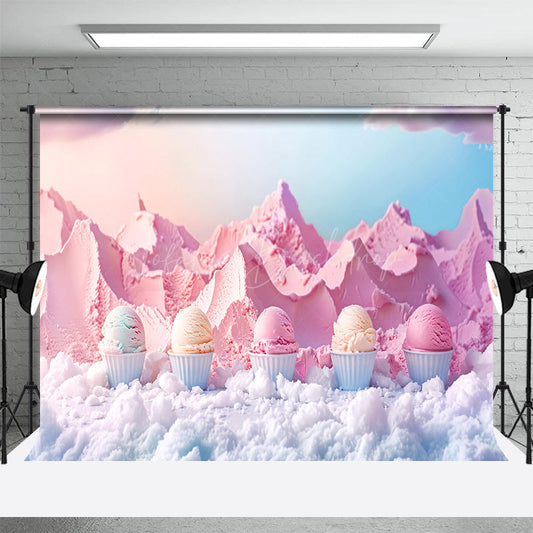 Lofaris Ice Cream Fairy Tale World Summer Cake Smash Backdrop