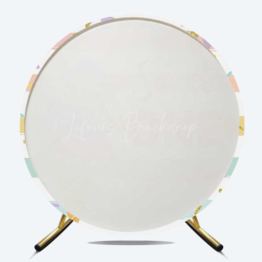 Lofaris Ice Cream Scoop First Girls Birthday Round Cover