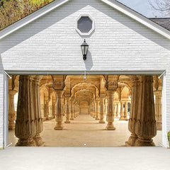 Lofaris India Palace Pillar Architecture Garage Door Banner