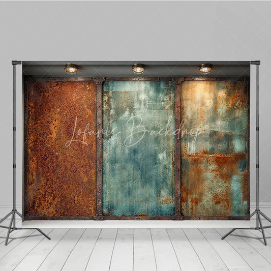 Lofaris Industrial Grunge Rusty Distressed Metal Photography Backdrop Vintage Textured Wall Panel Design for Studio