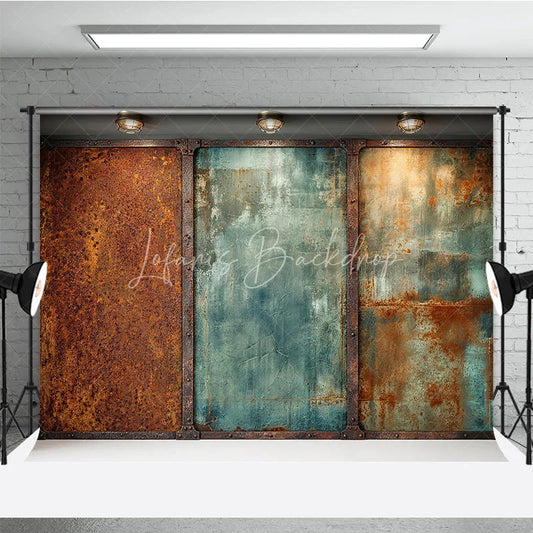 Lofaris Industrial Grunge Rusty Distressed Metal Photography Backdrop Vintage Textured Wall Panel Design for Studio
