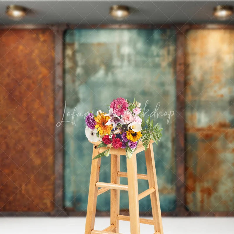 Lofaris Industrial Grunge Rusty Distressed Metal Photography Backdrop Vintage Textured Wall Panel Design for Studio