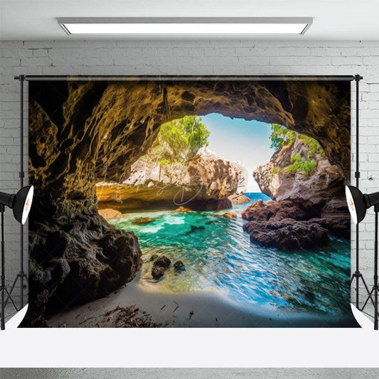 Lofaris Island Beach Cave Summer Vibe Photography Backdrop