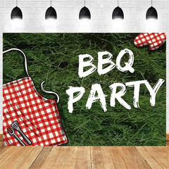 Lofaris It’s a Baby Q Summer Barbecue Shower Backdrop Red Plaid with Rustic Vibe Fun Outdoor Party Decoration