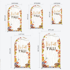 Lofaris It’s Fall Y’all Arch Backdrop for Autumn Party Football and Beer Tailgate Rustic Thanksgiving Decor