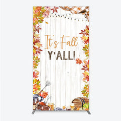 Lofaris It’s Fall Y’all Rectangle Backdrop for Autumn Party Football and Beer Tailgate Rustic Thanksgiving Decor