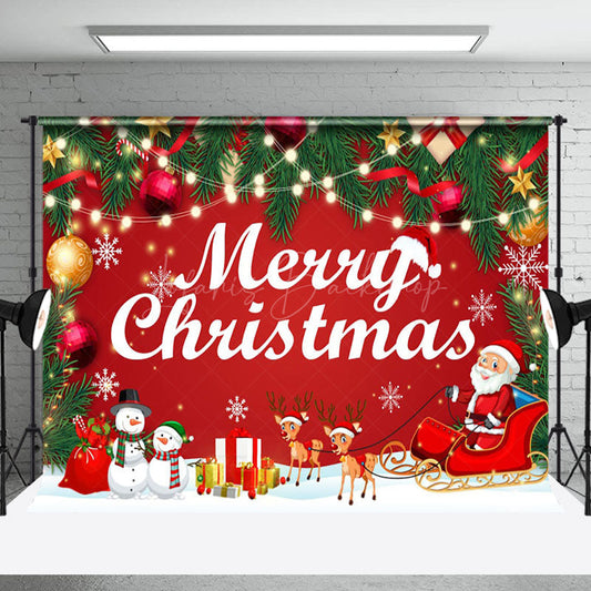 Lofaris Jingle Bells Merry Christmas Cozy Holiday Backdrop