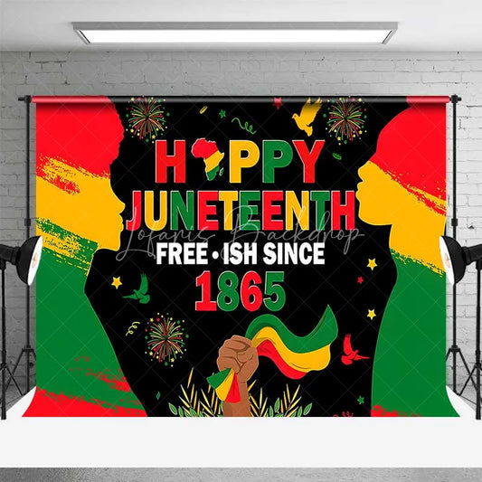 Lofaris Juneteenth Freedom Day Backdrop Free-ish Since 1865 Photography Background African American Heritage Party Decor