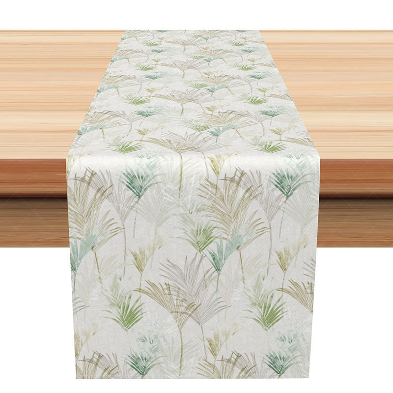Lofaris Jungle Palm Tree Leaves Table Runner Tropical Greenery for a Summer Vibe Safari or Hawaiian Party Decor