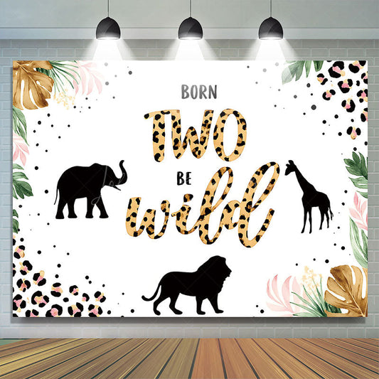 Lofaris Junle Born Two Be Wild Safari Happy Birthday Backdrop