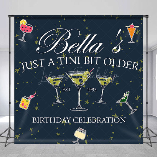 Lofaris Just A Tini Bit Older Custom Name Birthday Backdrop