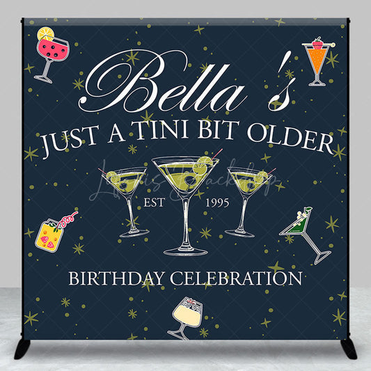 Lofaris Just A Tini Bit Older Custom Name Birthday Backdrop