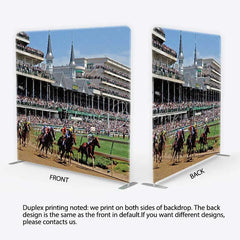 Lofaris Kentucky Derby Horse Racing Tension Fabric Backdrop Churchill Downs Style Racetrack Party Decorations