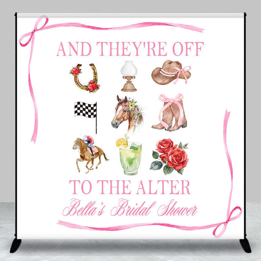 Lofaris Kentucky Derby Romantic Custom Bridal Shower Backdrop