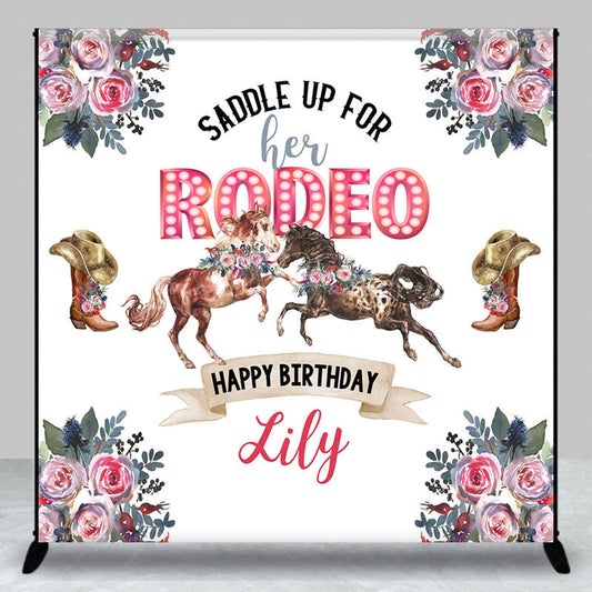 Lofaris Kentucky Derby Rose Custom Name Birthday Backdrop