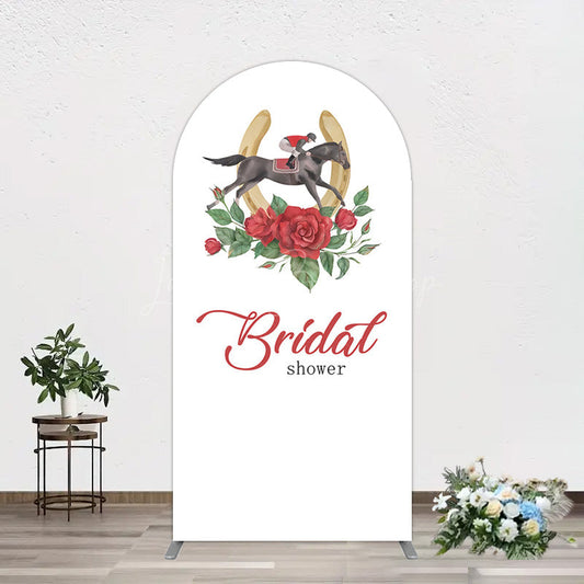 Lofaris Kentucky Derby Rose Leag Bridal Shower Arch Backdrop