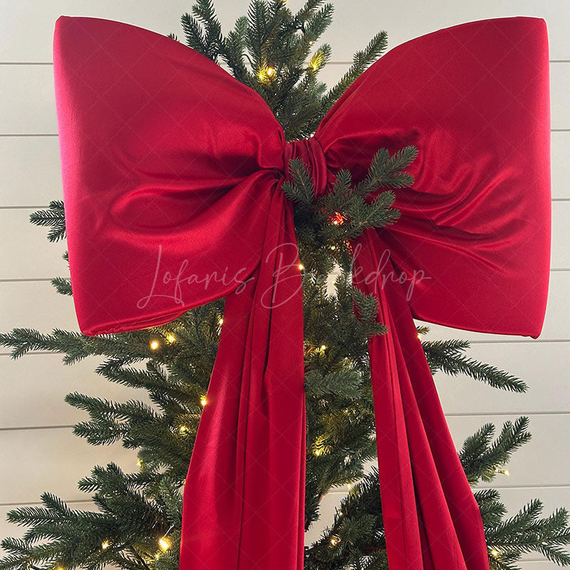 Lofaris Large Red Christmas Bow Classic Festive Tree Topper and Wall Decor Elegant Holiday Party Decoration for Home