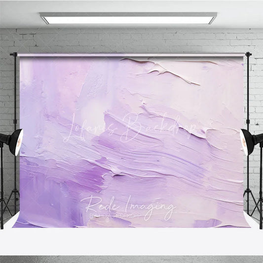 Lofaris Lavender and White Abstract Oil Painting Texture Photography Backdrop Artistic Portrait Photo Studio Prop