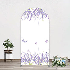 Lofaris Lavender Spring Butterfly Cute Wedding Arch Backdrop