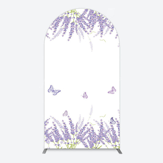 Lofaris Lavender Spring Butterfly Cute Wedding Arch Backdrop