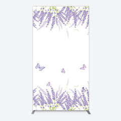 Lofaris Lavender Spring Butterfly Cute Wedding Rectangle Backdrop