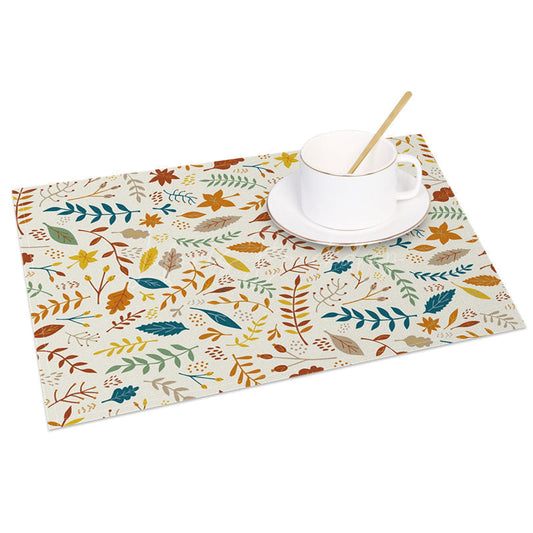 Lofaris Leaves Of Different Colors Art Set of 4 Placemats