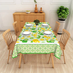 Lofaris Lemon and Lime Rectangle Tablecloth Citrus Fruit Pattern Dining Table Cloth Decor
