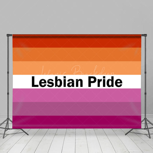 Lofaris Lesbian Pride Month Colorful Stripe Photo Backdrop