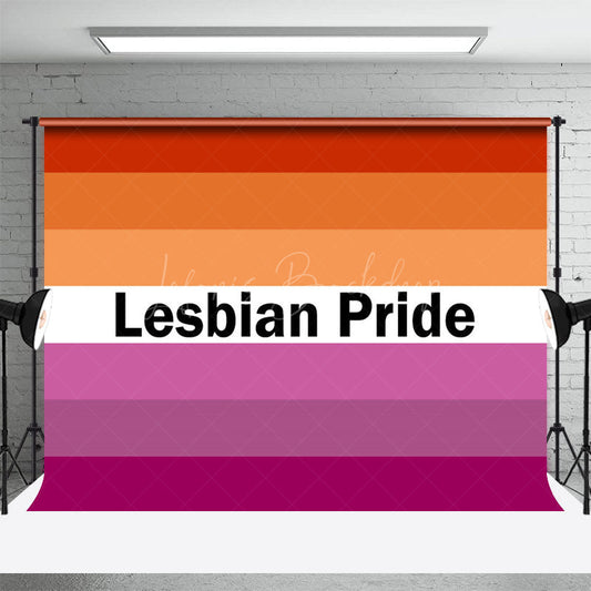 Lofaris Lesbian Pride Month Colorful Stripe Photo Backdrop