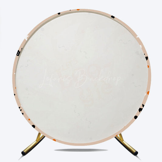 Lofaris Let’s Boo gie Halloween Party Round Backdrop Cute Ghosts and Bats Dance Theme Spooky Fun Kids Photo Prop